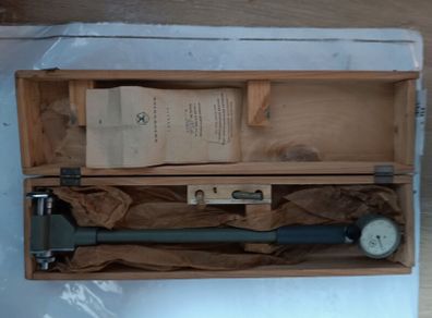 Soviet Inside Micrometer 100-160 mm 0.1 mm USSR Dial Bore Gauge Complete Set