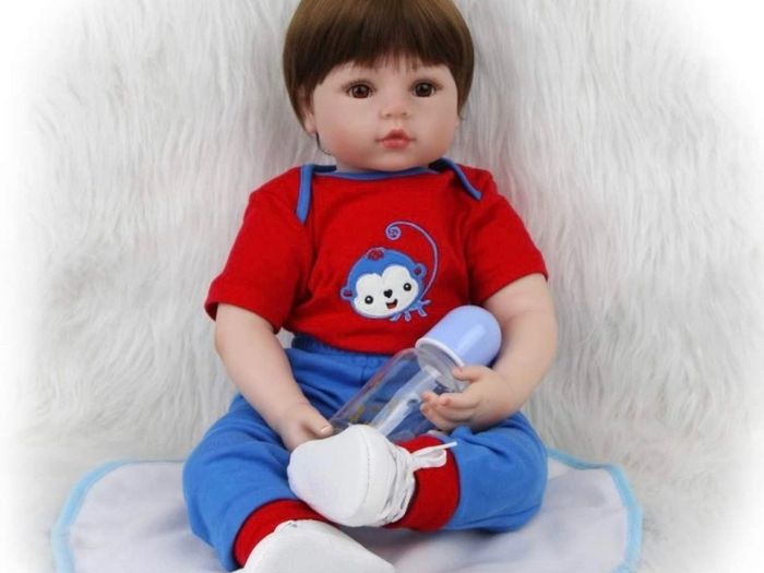 Reborn Baby Dolls 20" Real Soft Vinyl Silicone Realistic Dolls Toddler Lifelike Reborn Baby Boy Toys For Age3 plus (FREE POSTAGE)