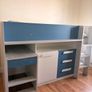 Child midsleeper bed with desk and storage Image 3