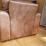 brown leather sofa and arm chair Image 5