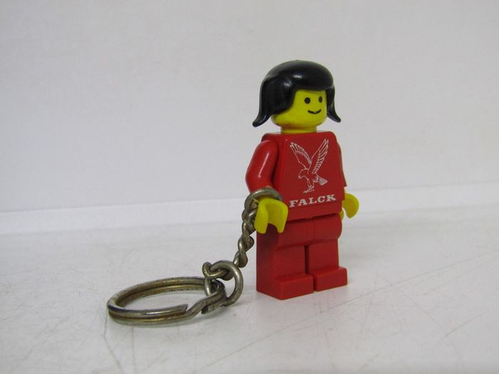 Lego Vintage Retro Lego Falck Female Key chain This Is A Rare Version With The Key Chain Around The Right Wrist As With All Very Early Lego keychains RARE AND HARD TO FIND