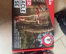 Fofana Ninja Warrior Obstacle Course for Kids Outside 65 ft - Ninja Slider Included - Largest 11 Ninja Course Obstacles