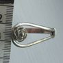 Vintage sterling silver bracelet with a rose-shaped clasp. Image 5