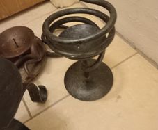 Vintage Forged Tall Iron Candle Holder and 5 others.
