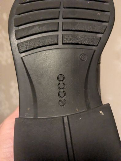 ECCO mens black leather shoes size 43(9)