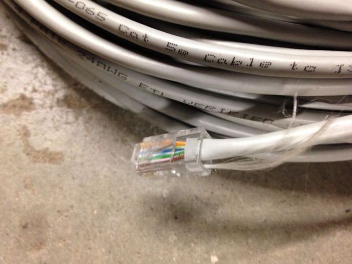 20m Cat5 to Cat 5 cable RJ45 connectors