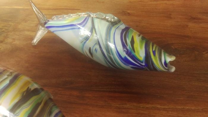 Murano decorative ornament glass fish (set of 2) collectables