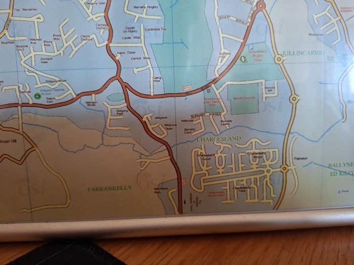 Framed Greystones Map c.2005