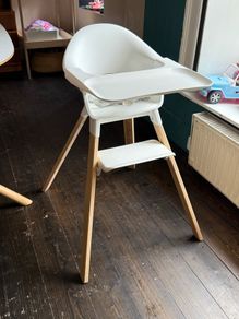 Stokke Clikk High Chair White + Wood