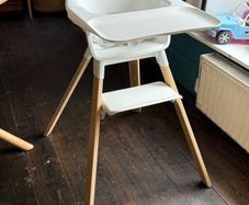Stokke Clikk High Chair White + Wood