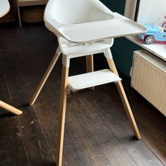 Stokke Clikk High Chair White + Wood