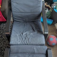 IKEA chair and foot rest