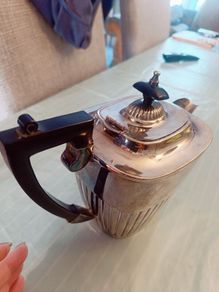 vintage silver Vintage EPNS Sheffield Silver-Plated Serving Pot