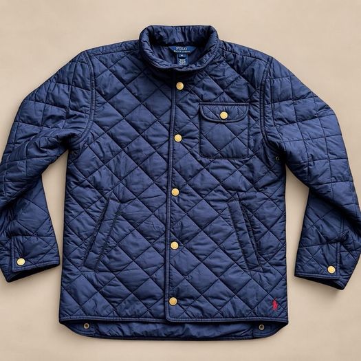 Polo Ralph Lauren Navy Quilted Jacket  Size L