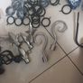 Mixed Bundle  Of  Black & Silvet Metal  Curtain  Rings. Size. Image 9