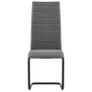 Cantilever Dining Chairs 2 pcs Light Grey Fabric Image 3