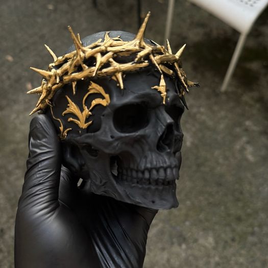 Skull with Crown of Thorns