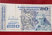 Ireland 1989 W.B. Yeats 20 pound banknote