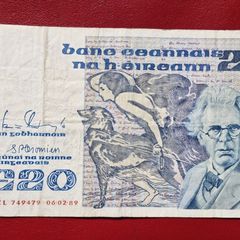 Ireland 1989 W.B. Yeats 20 pound banknote