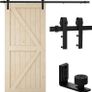 183CM/6FT Sliding Door Track Barn Door Hardware Kit Closet Rail Roller Accessory Adjustable Floor Guide Image 8