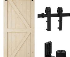 183CM/6FT Sliding Door Track Barn Door Hardware Kit Closet Rail Roller Accessory Adjustable Floor Guide