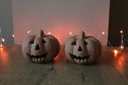 Halloween terracotta pumpkins