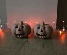 Halloween terracotta pumpkins