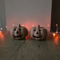 Halloween terracotta pumpkins