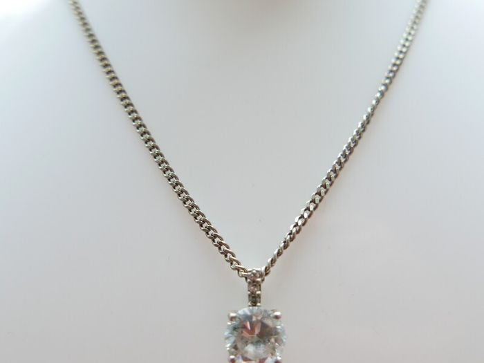 Vintage 925 Sterling Silver Pendant Necklace length 18" - 5,2g