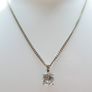 Vintage 925 Sterling Silver Pendant Necklace length 18" - 5,2g Image 3