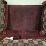 3 seater large couch  burgundy 40 euro Image 4