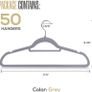 _Home Premium Velvet Hangers for Shirts, Dresses, Suits, Jackets, Strappy Tops - Non-Slip - Pack of 50 - Velvet Hangers with Pull Bar Image 2