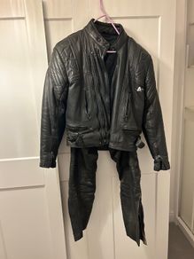 Akito leather motorbike jacket and trousers