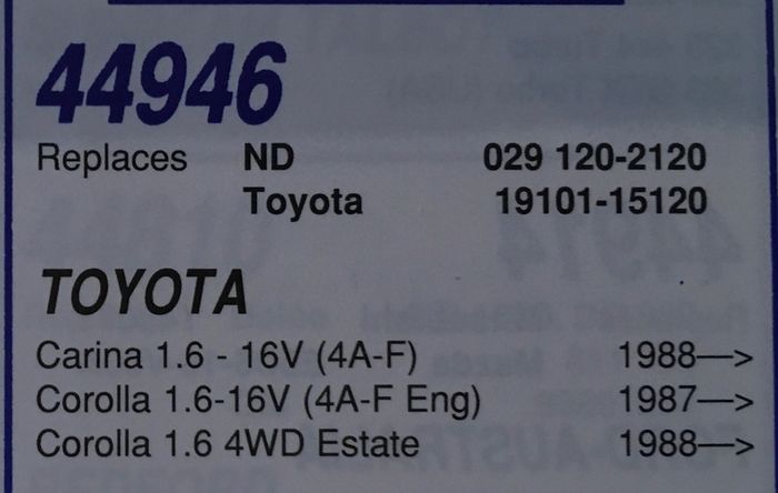 Toyota Distributor cap 44946