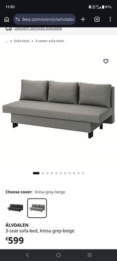Sofa bed with storage