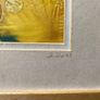 pictureAbstract silk painting or batik featuring geometric and organic shapes signed Image 3