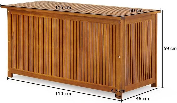 Acacia Wood Garden Storage Box 205L