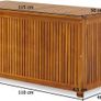 Acacia Wood Garden Storage Box 205L Image 3