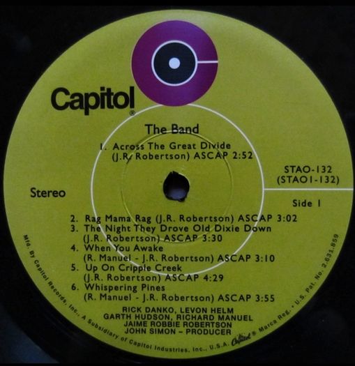 The Band - The Band Limited Edition Reissue Vinyl LP