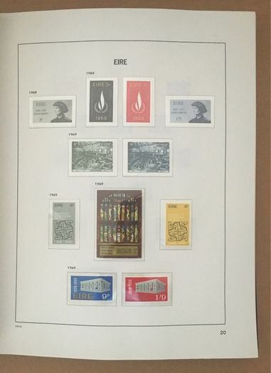 1929-1995 Ireland Commemorative incl sheetlets & 1968-1995 Definitive (inc Gerl series, Architecture & Treasures inc Enschede) Stamp Collection in Davo Album. (shown in 95 images)
