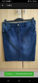 Brand New Blue Denim Skirt Size 12