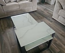 Marble Effect Ceramic Nest of Coffee Tables