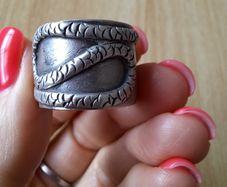 Silver ring with snake design size P1/2
