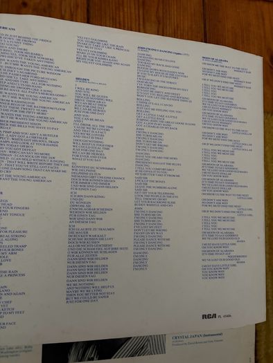 David Bowie vinyl lp