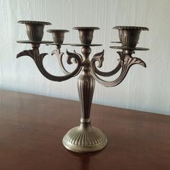 Antique silver candleabra