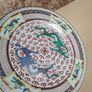 Vintage chinese porcelain plate with dragons decoration hand painted Image 7