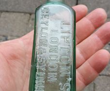 Vintage Lipton London Ceylon & Sydney bottle