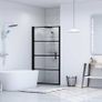 Shower Door Tempered Glass 100x178 cm Black Image 5