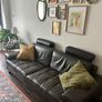 Mid-century leather sofa and armchair Image 2