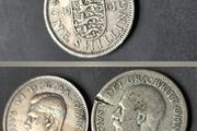 Great Britain Silver Shilling 1929 and 1947, 1961